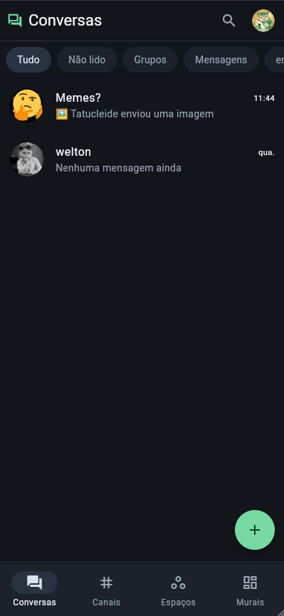 Tela de Conversas